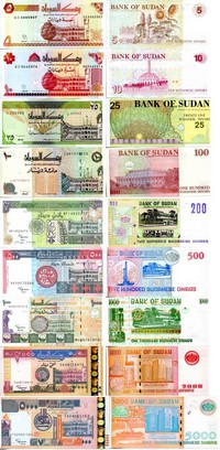 Набор банкнот Судана (9 штук)