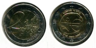 2 евро 10 лет союзу Кипр 2009 год