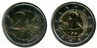 2 евро Революция Словакия 2009 год