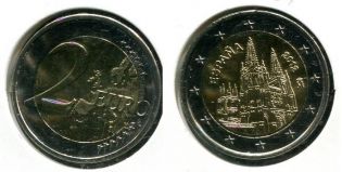 2 евро Бургос Испания 2012 год