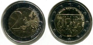 2 евро Совет большинства Мальта 2012 год