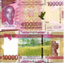 10000 франков Гвинея 2018 год