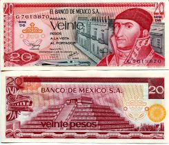 20 песо Мексика 1977 год