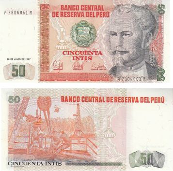 50 инти Николас де Пьерола Перу 1987 год