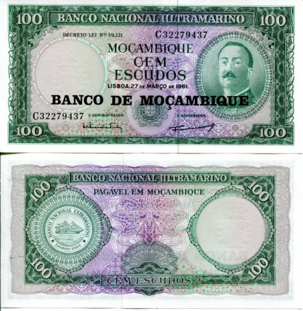 100 эскудо Мозамбик 1961 год