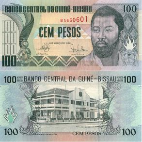 100 песо Гвинея-Биссау 1990 год