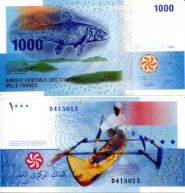 1000 франков Латимерия Коморские острова 2005 год