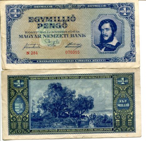1000000 пенго Венгрия 1945 год