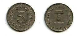 5 центов 1972 год Мальта