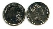 5 центов 1995 год Фиджи