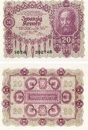 20 крон 1922 год Австрия