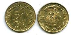 50 песо 1980 год Аргентина