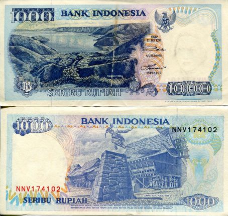 1000 рупий Индонезия 1992 год
