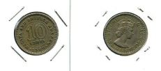 10 центов 1960 год Британская Малайя