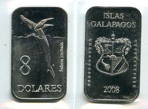 8 долларов 2008 год Галапагосские острова