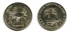 20 центов 2004 год Кокосовые острова
