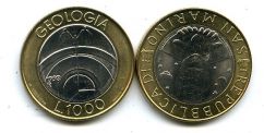 1000 лир 1998 год (биметалл) Сан-Марино