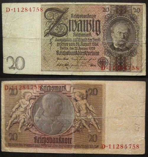 20 марок 1929 год Германия