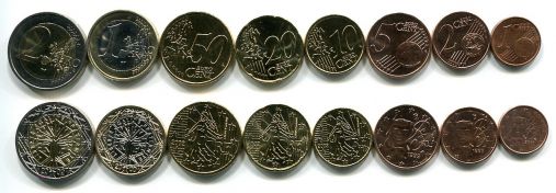 Набор монет евро Франции