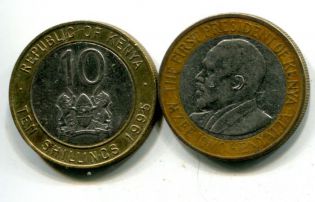 10 шиллингов (биметалл) Кения