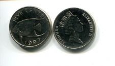 5 центов 1997 год Бермуды