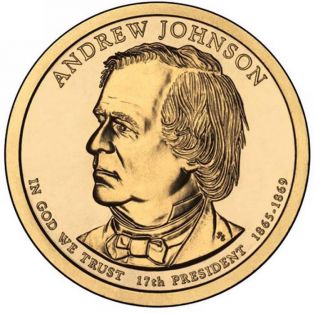 1 доллар 2011 год (Эндрю Джонсон 17-й президент) США