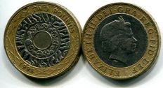 2 фунта 1998, 2011 год Великобритания
