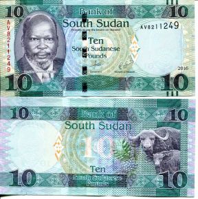 10 фунтов 2015 год Южный Судан