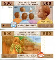 500 франков 2002 год Центральная Африка Камерун
