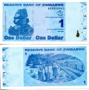 1 доллар 2009 год Зимбабве