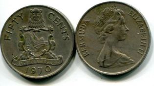 50 центов 1970 год Бермудские острова