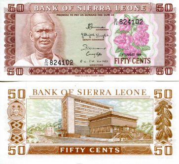 50 центов цветы Сьерра-Леоне 1984 год