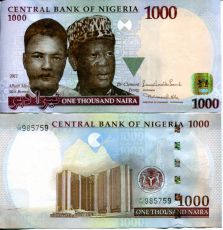 1000 найра Нигерия 2011 год