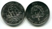 1 песо почтовый корабль Куба 1992 год