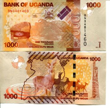 1000 шиллингов Уганда 2013 год