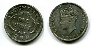 1 рупия Сейшелы 1939 год