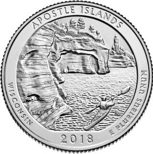 25 центов Апосл-Айландс 42 парк США 2018 год