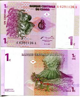 1 сантим Конго 1997 год