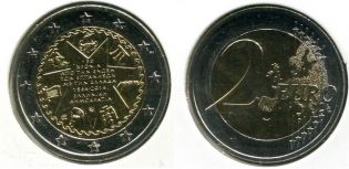 2 евро Греция 2014 год Ионические острова